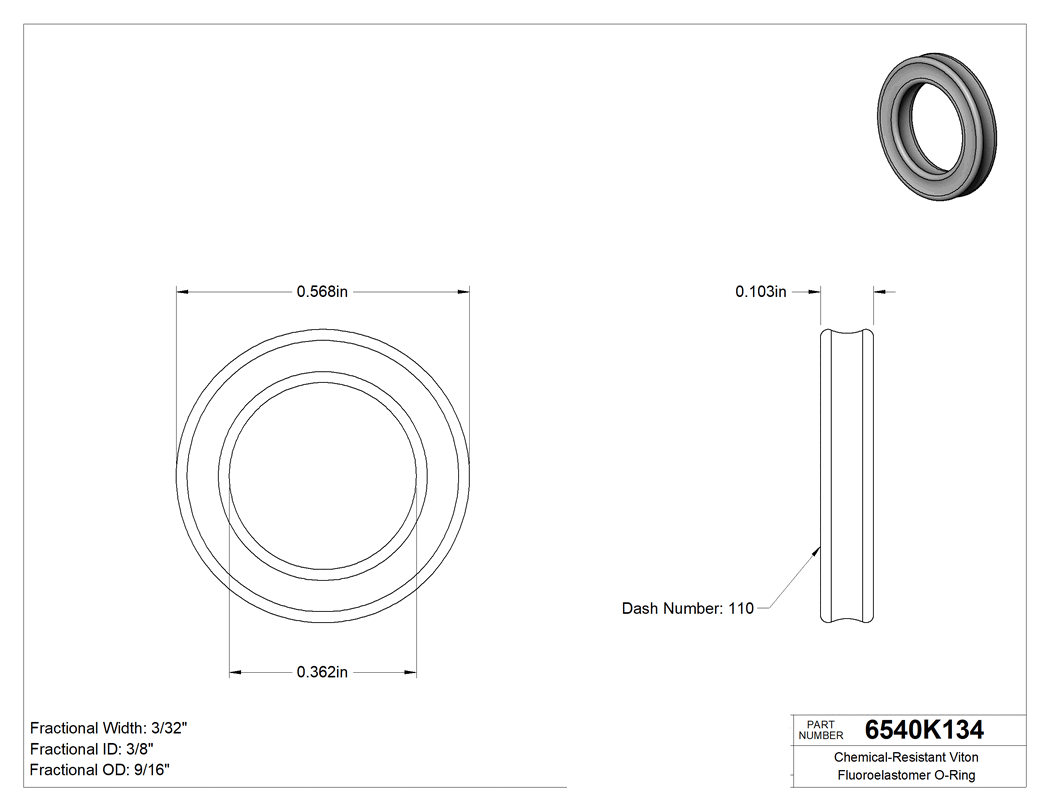 Technical drawing - 6540K134